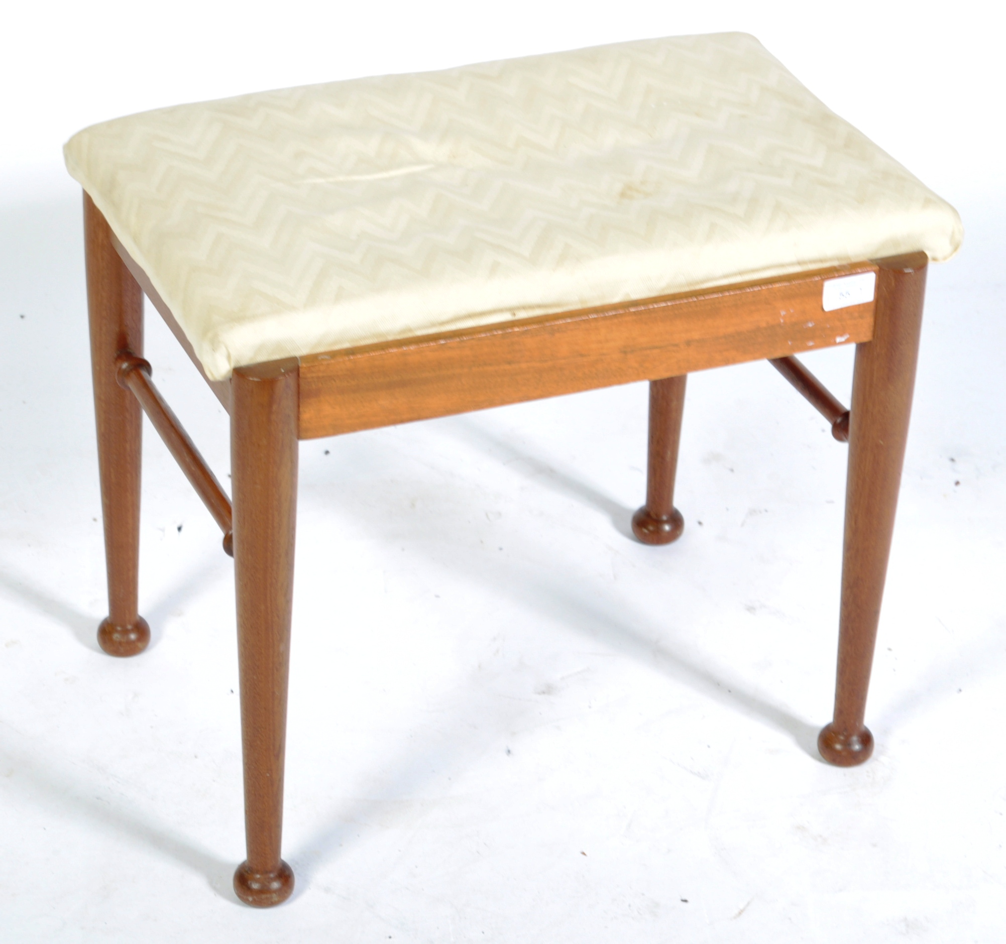 20TH CENTURY DANISH TEAK WOOD OTTOMAN FOOTSTOOL - Image 2 of 4