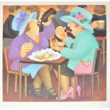 AFTER BERYL COOK SIGNED PRINT ENTITLED ' LADIES WHO LUNCH '