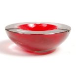 ORIGINAL MURANO GEODE 1970'S STUDIO ART GLASS BOWL