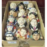 A collection of fourteen Kevin Francis 'Face Pots' of British and historical interest, including The