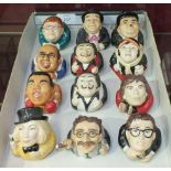 A collection of twelve Kevin Francis 'Face Pots' of entertainment and the arts interest, including