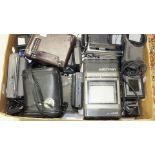 A collection of various vintage portable TV's, including Sony Watchman, Casio, Seiko, etc, a lot.