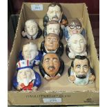 A collection of ten Kevin Francis 'Face Pots' of American interest, including Presidents