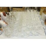 A part-suite of Stuart crystal cut-glass drinking glasses, approximately fifty pieces, a pair of