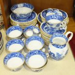 Forty-five pieces of Copeland Spode 'Tower' blue, white and gilt decorated tea ware.