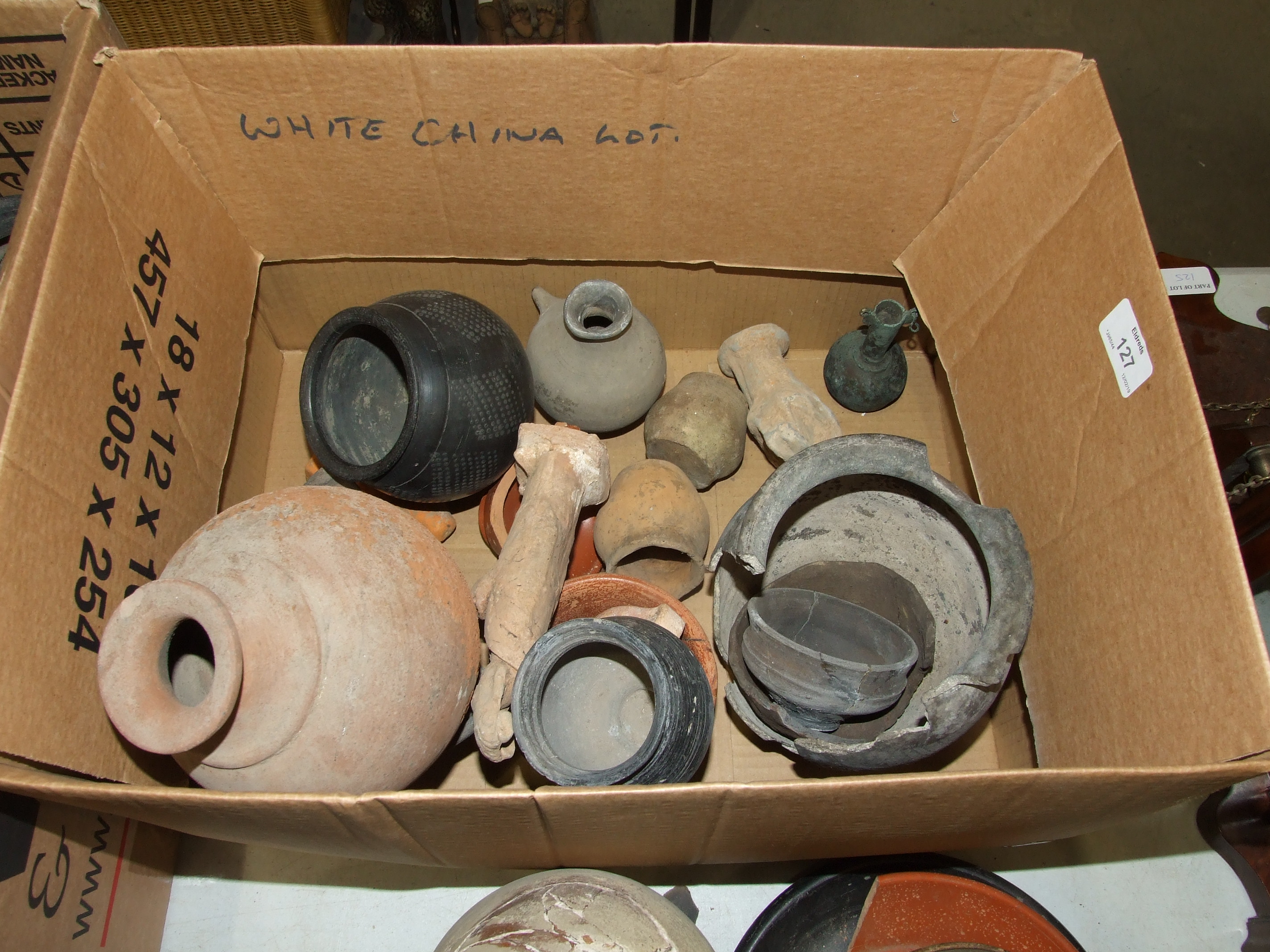 A collection of archaeological dig pottery finds, some with 'Newbury Collection' stickers. - Image 3 of 6