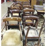 A collection of twenty 19th century mahogany dining chairs, including armchairs, of various