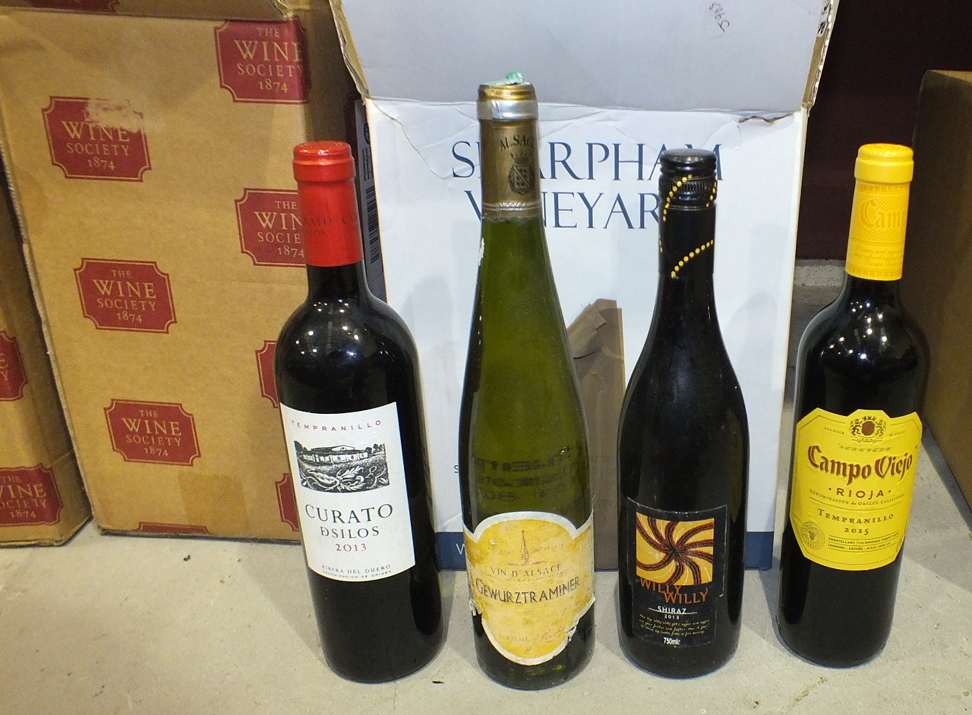 A collection of various bottles of wine.