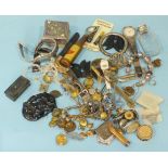 Various corkscrews, metalware and miscellaneous items.