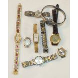 A ladies Jaquet-Droz wrist watch and other wrist watches.