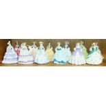 A collection of twelve Royal Worcester limited edition figurines 'The Fashionable Victorians',