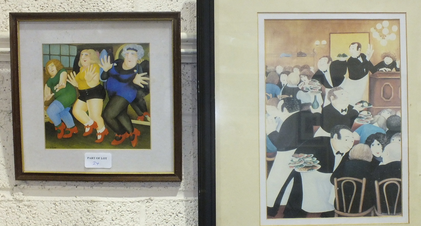 A collection of framed Beryl Cook plates and other prints. - Image 2 of 4