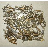 A collection of approximately one hundred and fifteen pocket watch keys.