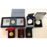 A Royal Mint 50th Anniversary of the Battle of Britain silver proof cased commemorative medallion, a