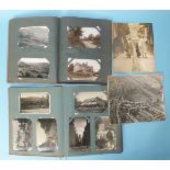 Approximately 150 postcards in two albums, UK topographical, including RPs.