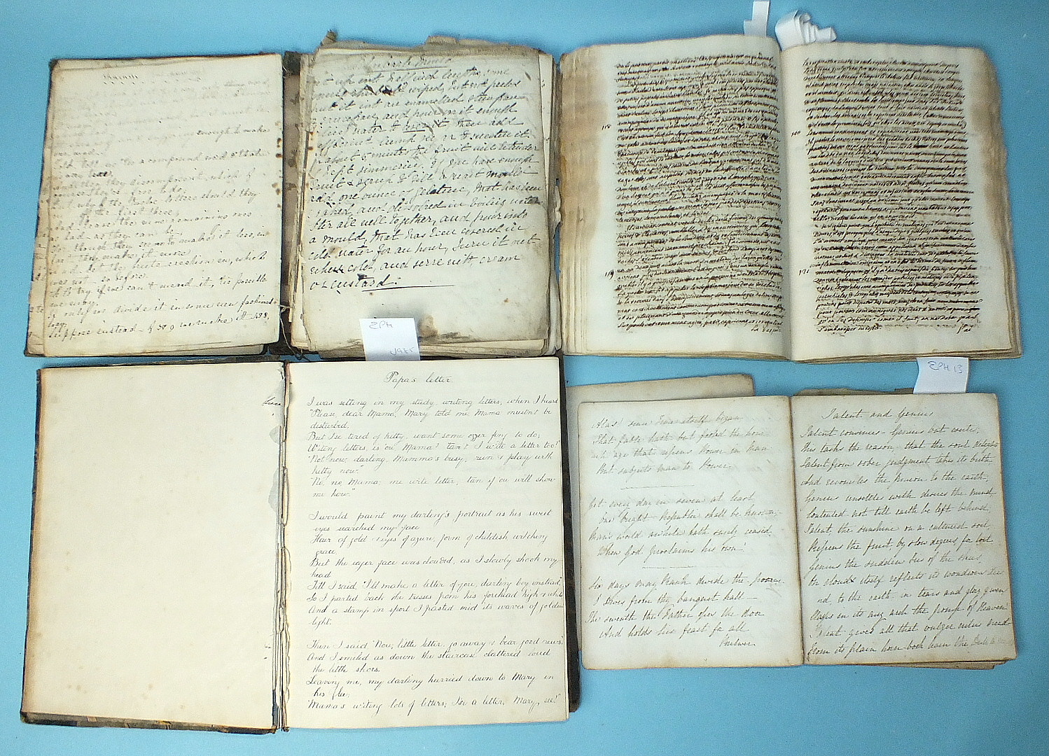 An 18th century hand-written collection of six essays on medical conditions, written in French by "