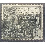 Great Britain 1929 PUC £1, (good used copy).