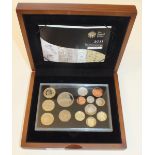 A Royal Mint 2011 United Kingdom Executive Proof Set no.1548, in fitted wooden box with