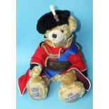 Hermann, a limited-edition teddy bear, EIIR 80 Birthday 2006, 40cm, no.236/2006, in regimental