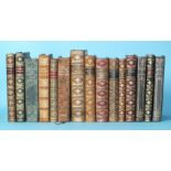 Bindings, fifteen leather-bound volumes.