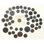 A collection of mainly 17th century Great Britain tokens, halfpennies and farthings, including