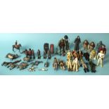 Nineteen Star Wars figures 1977-1980's and a small quantity of play-worn lead figures.
