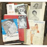 A quantity of 'glamour' photographs, two Roye-Vala stereo glamour booklets, "Diana Dors" and "Leslie