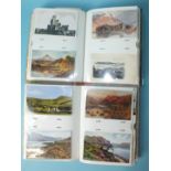 Approximately 280 topographical postcards of Scotland, including many RPs, in two albums.