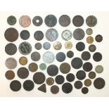 A collection of approximately 55 mainly 19th century tokens.