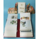 A quantity of Victorian and Edwardian greetings cards, scraps, etc, including Port Sunlight