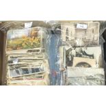 A quantity of postcards: silks, topographical, actresses, etc, approximately 600, mainly loose.
