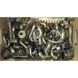 A large quantity of gramophone parts, mainly tone arms and elbows.