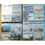 A collection of postcards of lighthouses, in four albums, (approximately 540).