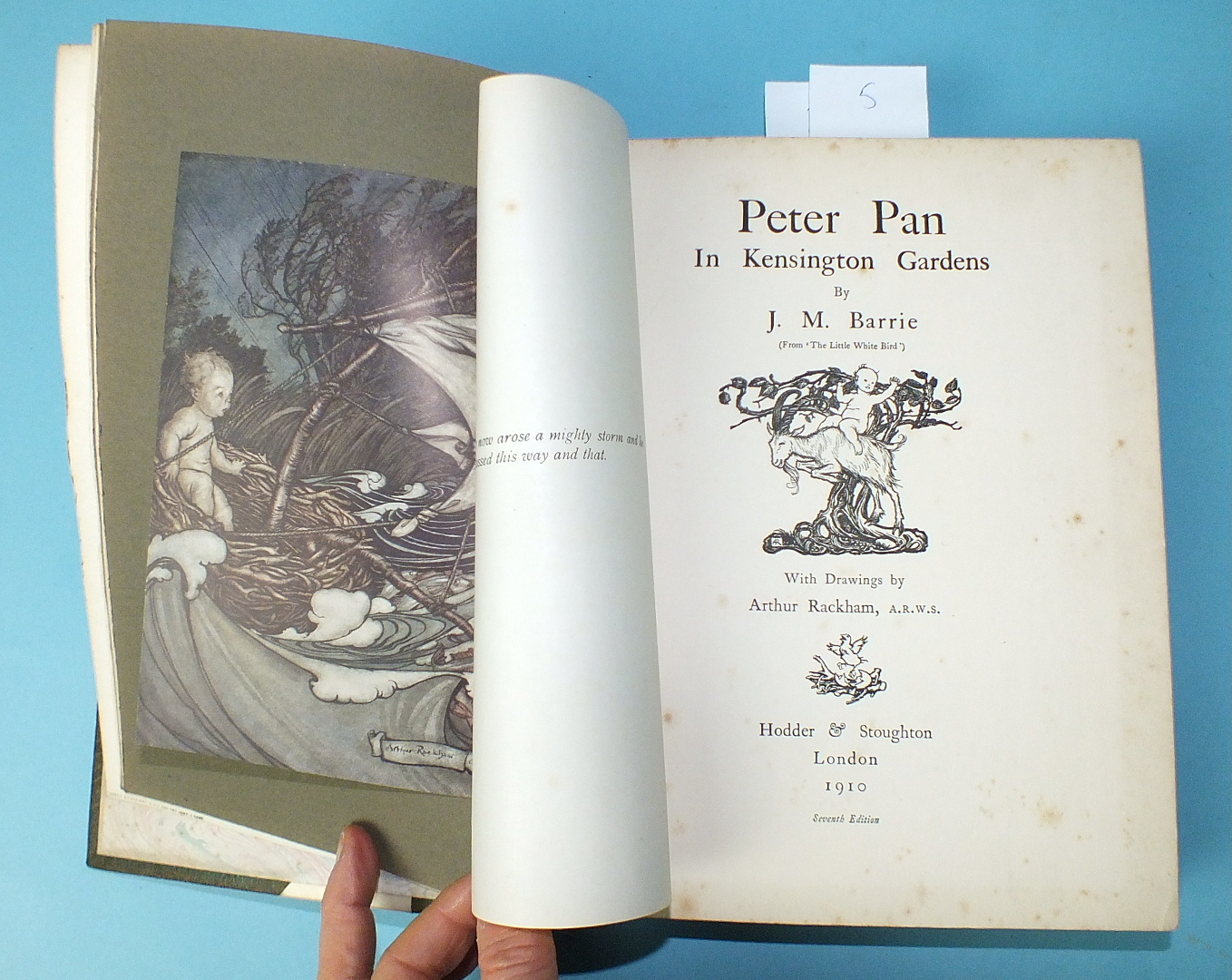 Barrie (Sir J M), Peter Pan in Kensington Gardens From the Little White Bird, 50 tipped-in col - Image 3 of 3