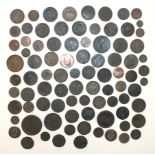 A George III 1797 cartwheel 2d and 1d and other 18th and 19th century bronze and copper coinage, (