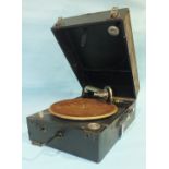 A Columbia Gramophone Co. Ltd portable gramophone.