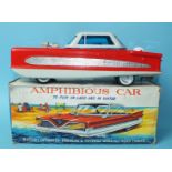 A battery-operated Amphibious Car by H-I-S, Hong Kong, no.R3317, boxed.