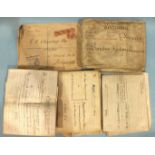 A quantity of 18th and 19th century deeds, indentures, etc, written on vellum and paper, including