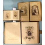 Approximately 90 Victorian cabinet cards and cartes de visite, mainly by Hearn, Plymouth and other