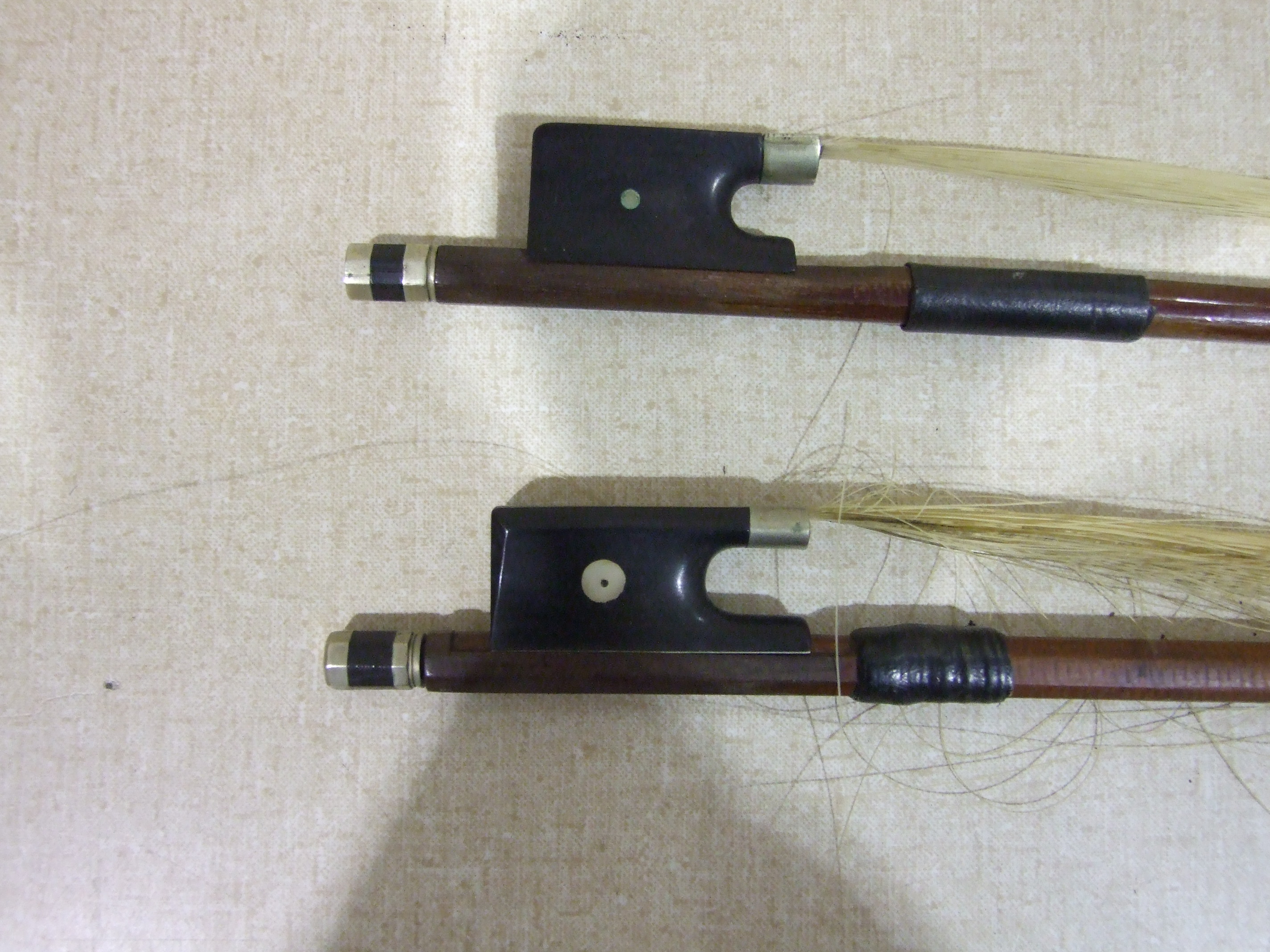 A Continental full-sized violin, with two-piece back and mother-of-pearl-inlaid ebony pegs, - Image 7 of 11