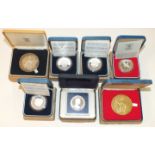 A Royal Mint Silver Jubilee Elizabeth II silver medallion, approximately ___2.7oz, 5.7cm diameter, a