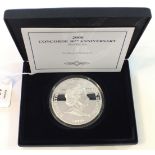 A Westminster Mint 2006 Concorde 30th Anniversary silver 5oz Cook Island 25-dollar coin, in fitted