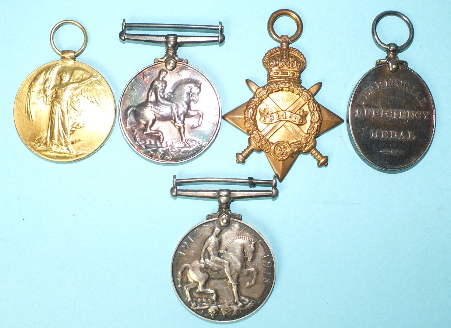 A WWI group of four medals awarded to 1108 Gnr H J Lee RA: Victory and British War Medals and 1914- - Image 6 of 6