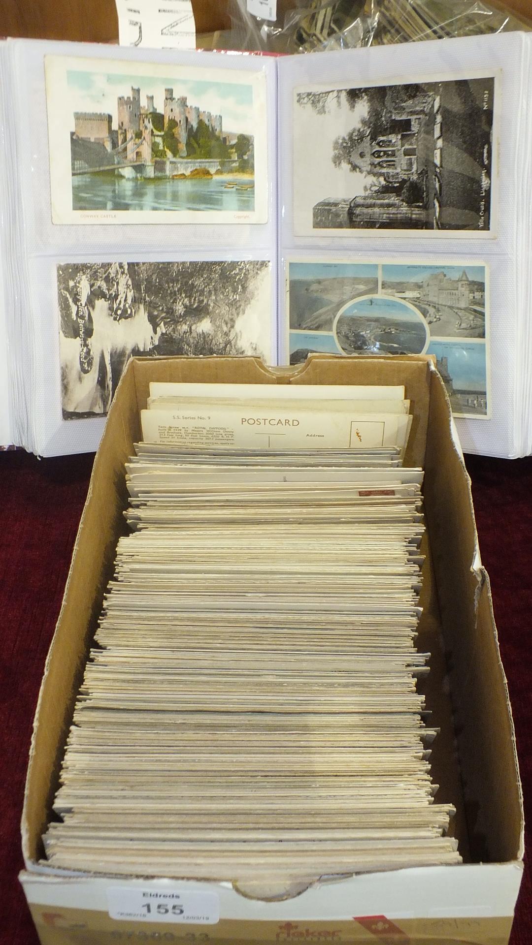 Approximately 770 postcards, mainly UK topographical, loose and in an album.