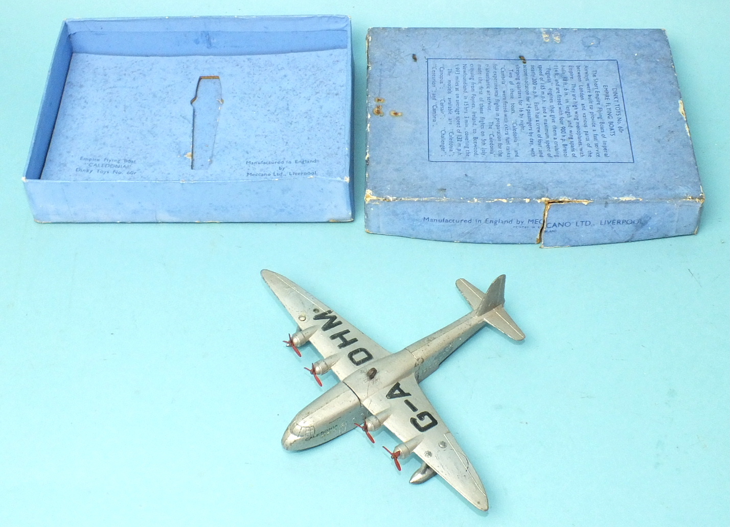 Dinky Toys, No.63, with 63a, Mayo Composite Aircraft "Maia" and 63b 'Mercury' seaplane, both with - Image 2 of 2