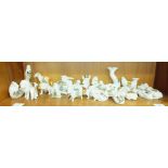 Approximately thirty-two pieces of crested ware animal figures.