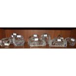 A collection of seven Dartington Crystal Capredoni paperweight sculptures of animals, another of a