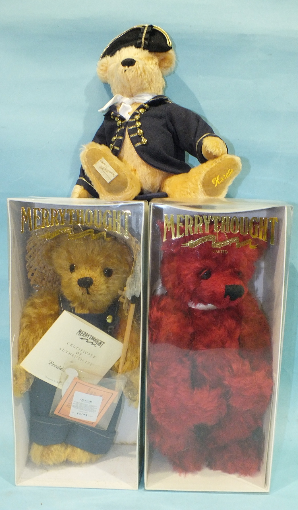 A Merrythought for Compton & Woodhouse teddy bear, "Cranberry Bear", 37cm, ltd edn of 135, boxed