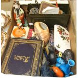 A Late-Victorian autograph album, two later albums, various ceramics and miscellaneous items.