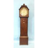 John Nielson, Glasgow, a mahogany long case clock with circular painted face, second/calendar